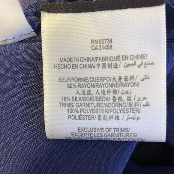 BCBGMAXAZRIA Blue Velvet Romper S - Picture 9 of 10